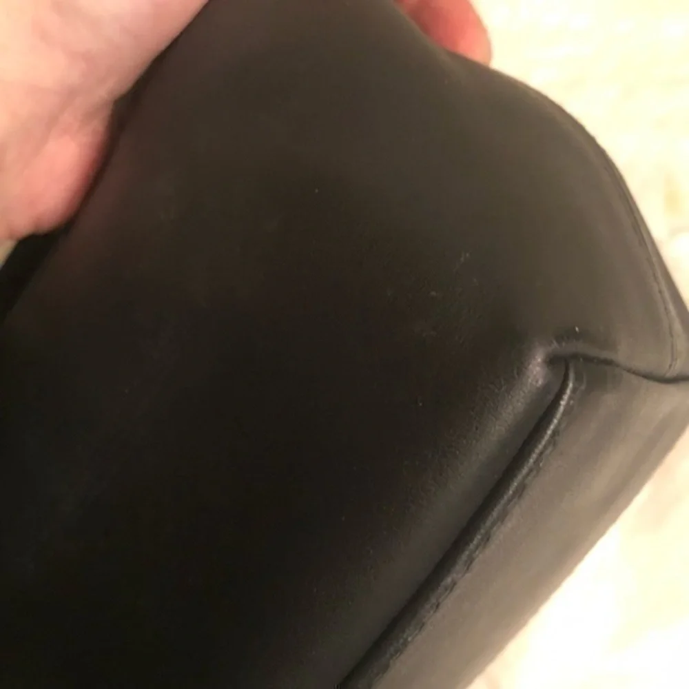 Coach vintage black leather mini bag